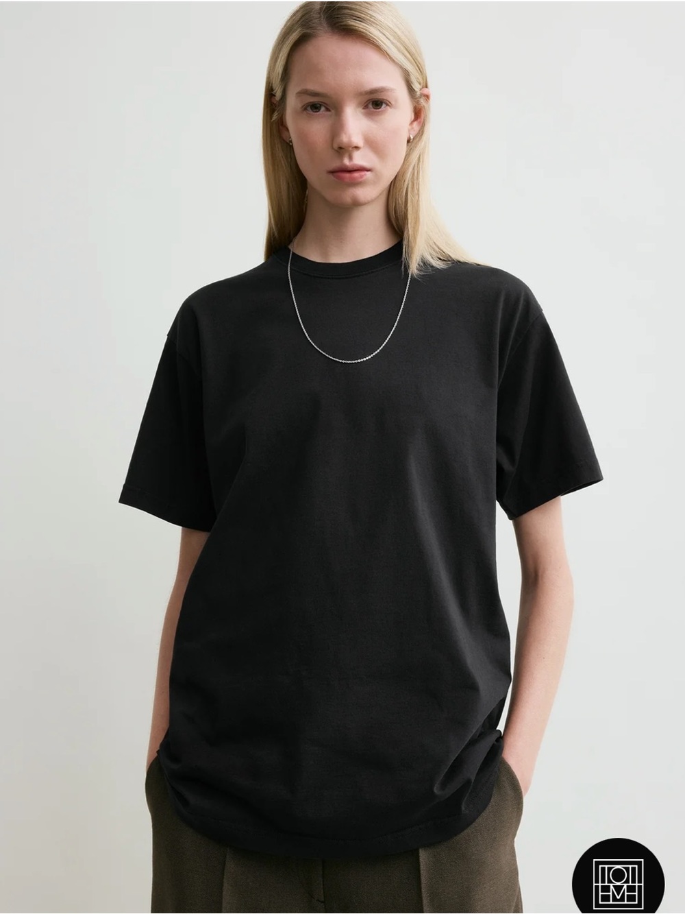 NWT Toteme Black Straight Cotton Tee | XS - Picture 3 of 11